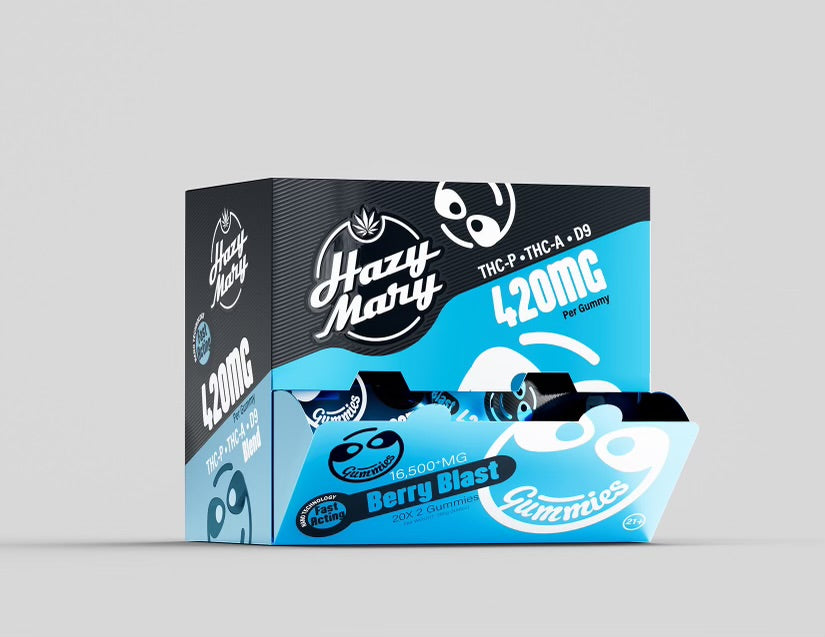 HAZY MARY THC-P + D9 BLEND GUMMIES 420MG PER GUMMY (2CT PER PACK | 20CT DISPLAY)