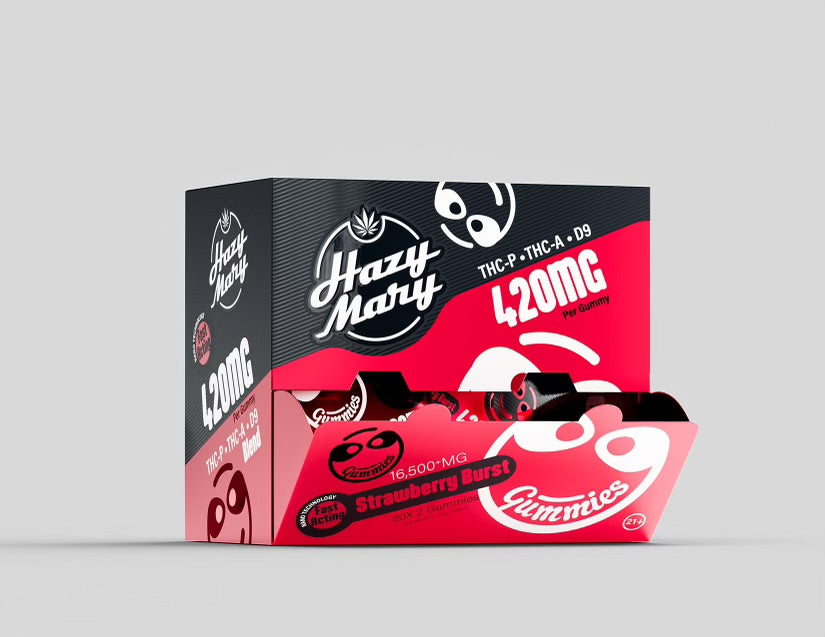 HAZY MARY THC-P + D9 BLEND GUMMIES 420MG PER GUMMY (2CT PER PACK | 20CT DISPLAY)