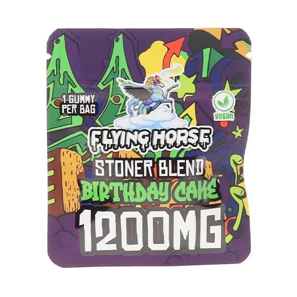 FLYING HORSE STONER BLEND INFUSED GUMMIES 1200MG/GUMMY (80CT JAR) BIRTHDAY CAKE 984344334376