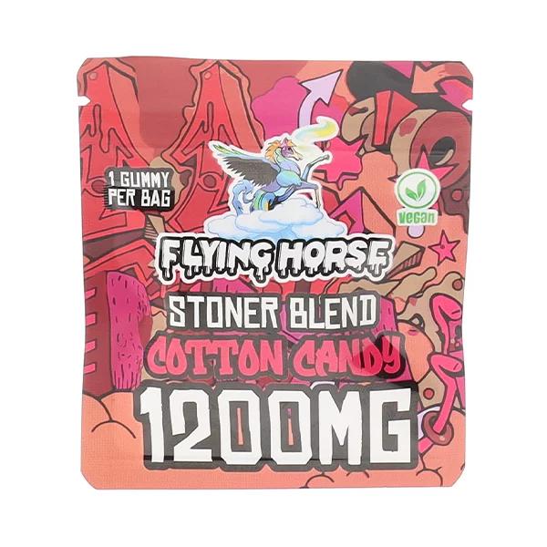 FLYING HORSE STONER BLEND INFUSED GUMMIES 1200MG/GUMMY (80CT JAR) COTTON CANDY 984344334468