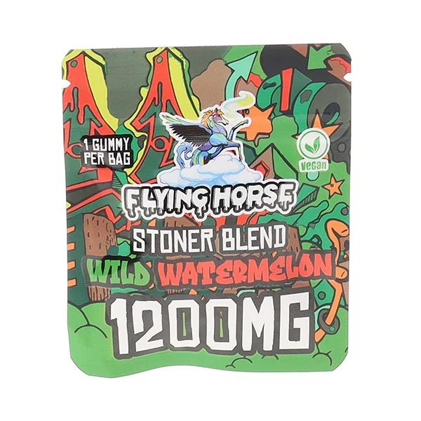 FLYING HORSE STONER BLEND INFUSED GUMMIES 1200MG/GUMMY (80CT JAR) WILD WATERMELON 984344334420