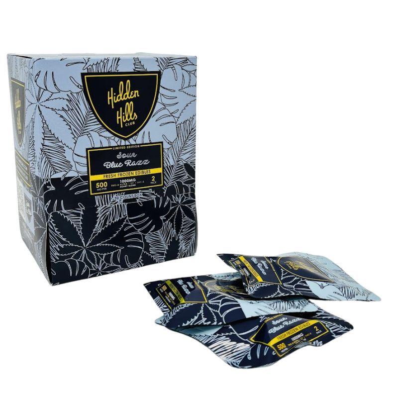 HIDDEN HILLS LIMITED EDITION HEADY BLEND (THC-A ULTRA | D9 | THC-B) GUMMIES (2PC / PACK / 500MG / GUMMY) D9 | THC-B) GUMMIES (2PC / PACK / 500MG / GUMMY) | SOUR BLUE RAZZ 643781887097