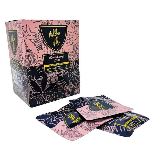 HIDDEN HILLS LIMITED EDITION HEADY BLEND (THC-A ULTRA | D9 | THC-B) GUMMIES (2PC / PACK / 500MG / GUMMY) D9 | THC-B) GUMMIES (2PC / PACK / 500MG / GUMMY) | STRAWBERRY LIME 643781536100
