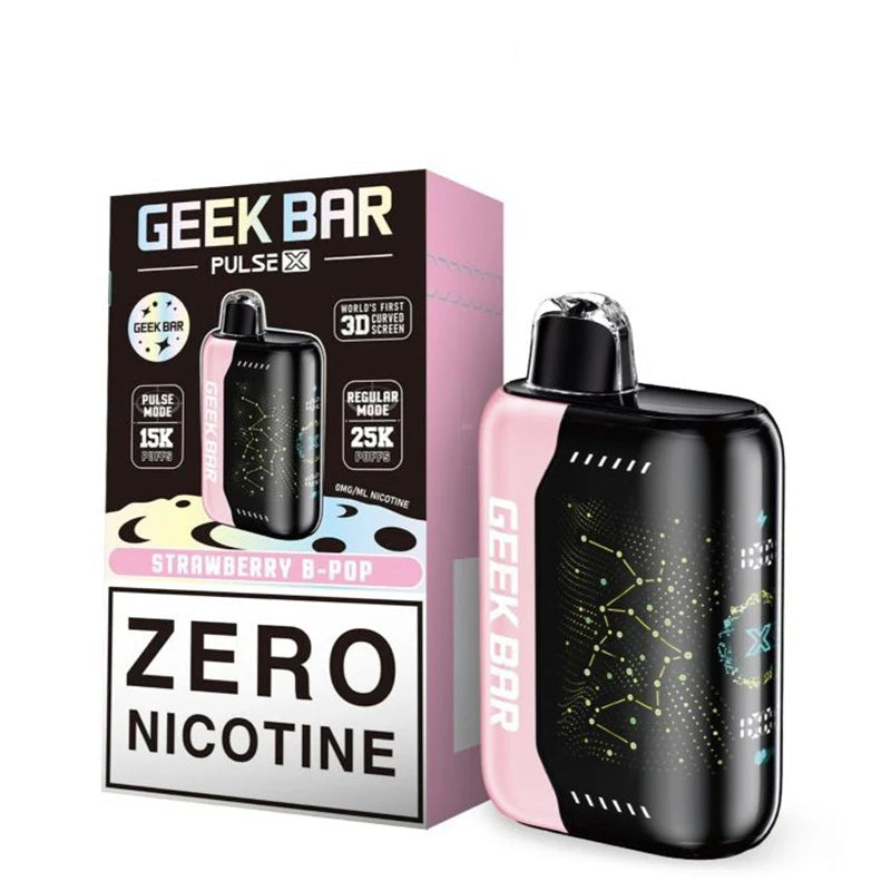 GEEK BAR PULSE X 25K PUFFS 0% NIC CURVED 3D SCREEN DISPOSABLE (5CT DISPLAY)
