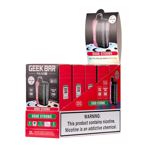 GEEK BAR PULSE X 25K PUFFS CURVED 3D SCREEN DISPOSABLE CHRISTMAS EDITION (5CT DISPLAY)