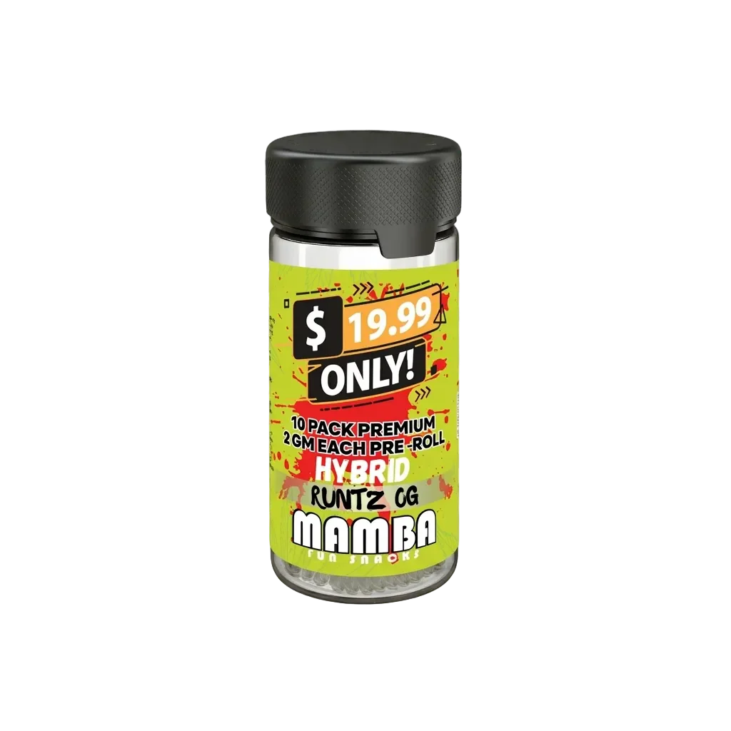 MAMBA 10 GRAM PRE ROLL JAR (10CT JAR)