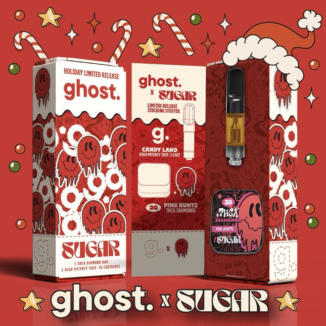 GHOST X SUGAR LIMITED HOLIDAY RELEASE 1 THC-A DAB & 1 HIGH POTENCY 0.5G CART
