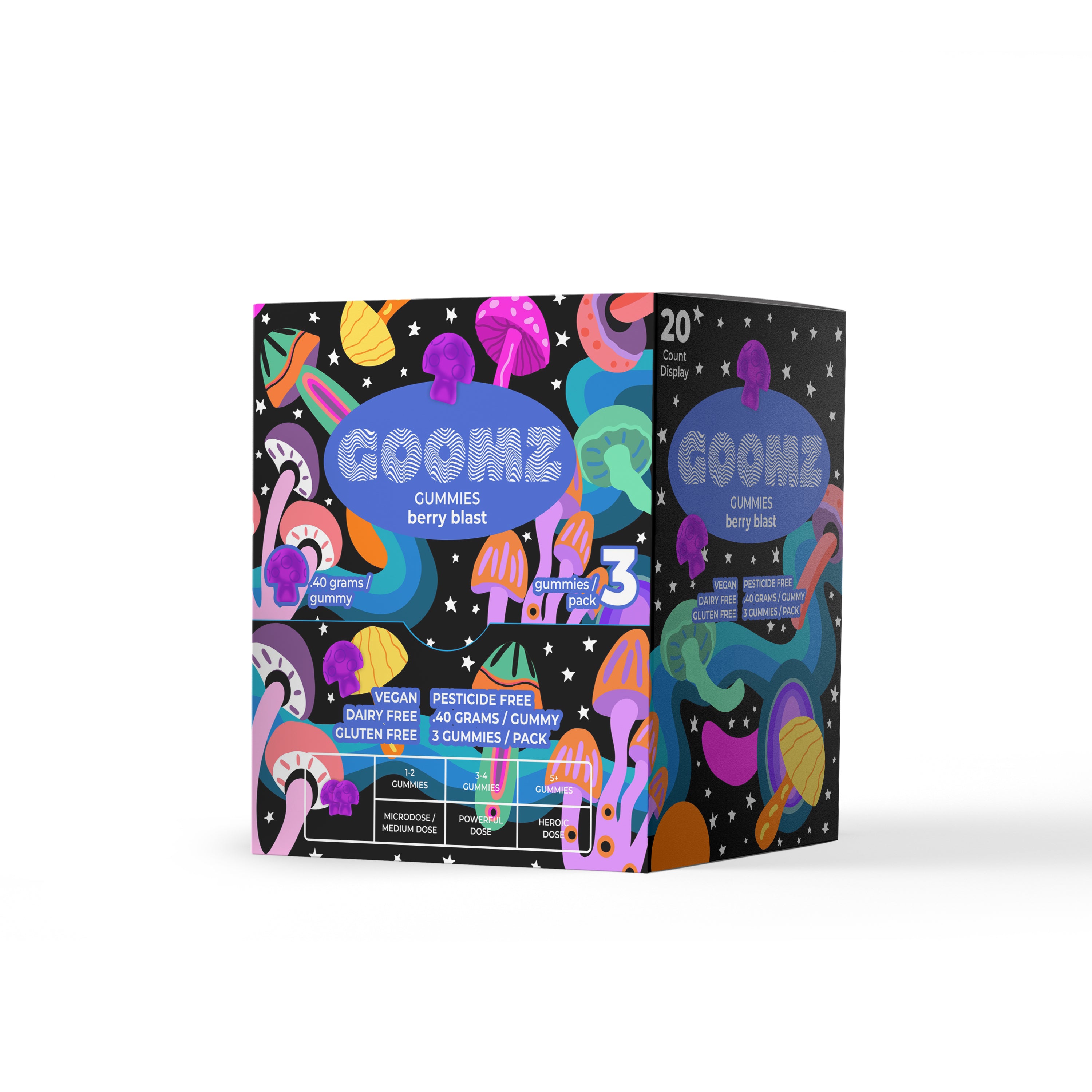 GOOMZ MUSHROOM GUMMIES (3PC/PACK) 20 PACK DISPLAY