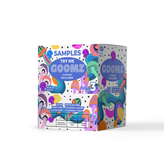 GOOMZ MUSHROOM GUMMIES (3PC/PACK) 20 PACK DISPLAY