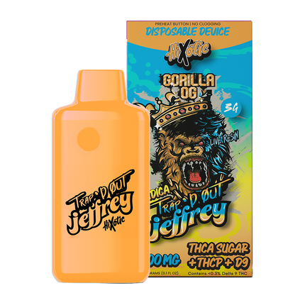 HIXOTIC TRAP'D OUT JEFFREY PHC + THC-P + D8 + D9 + THC-V 3G DISPOSABLE