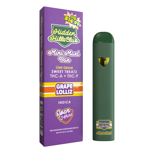 HIDDEN HILLS MINI MART BAR THC-A + THC-P 1 GRAM DISPOSABLE