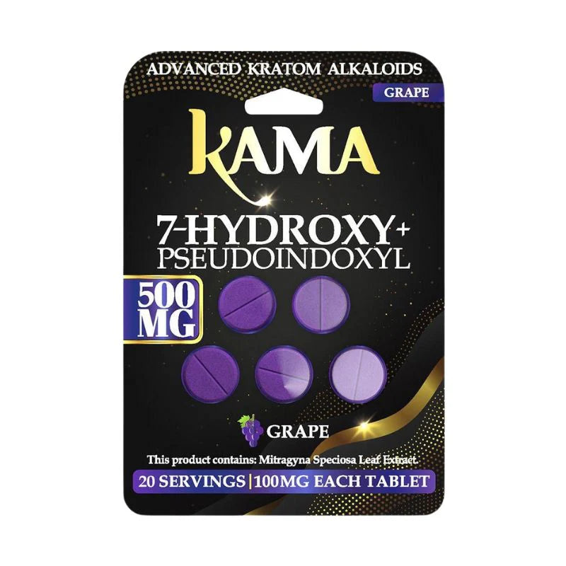 KAMA 7-HYDROXY + PSEUDOINDOXYL 100MG PER TAB (5CT PACK) (10 PACK DISPLAY)