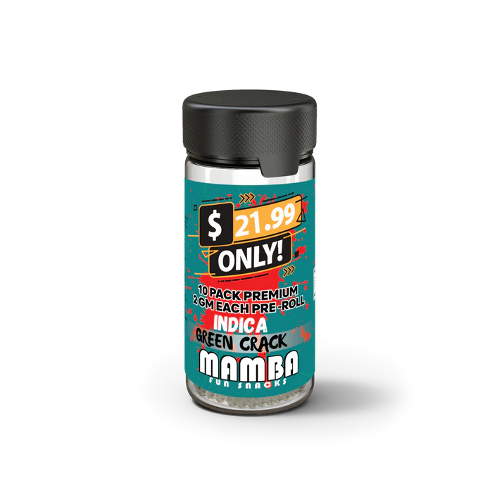 MAMBA $21.99 10 PACK PREMIUM 2 GRAM EACH PRE-ROLLS