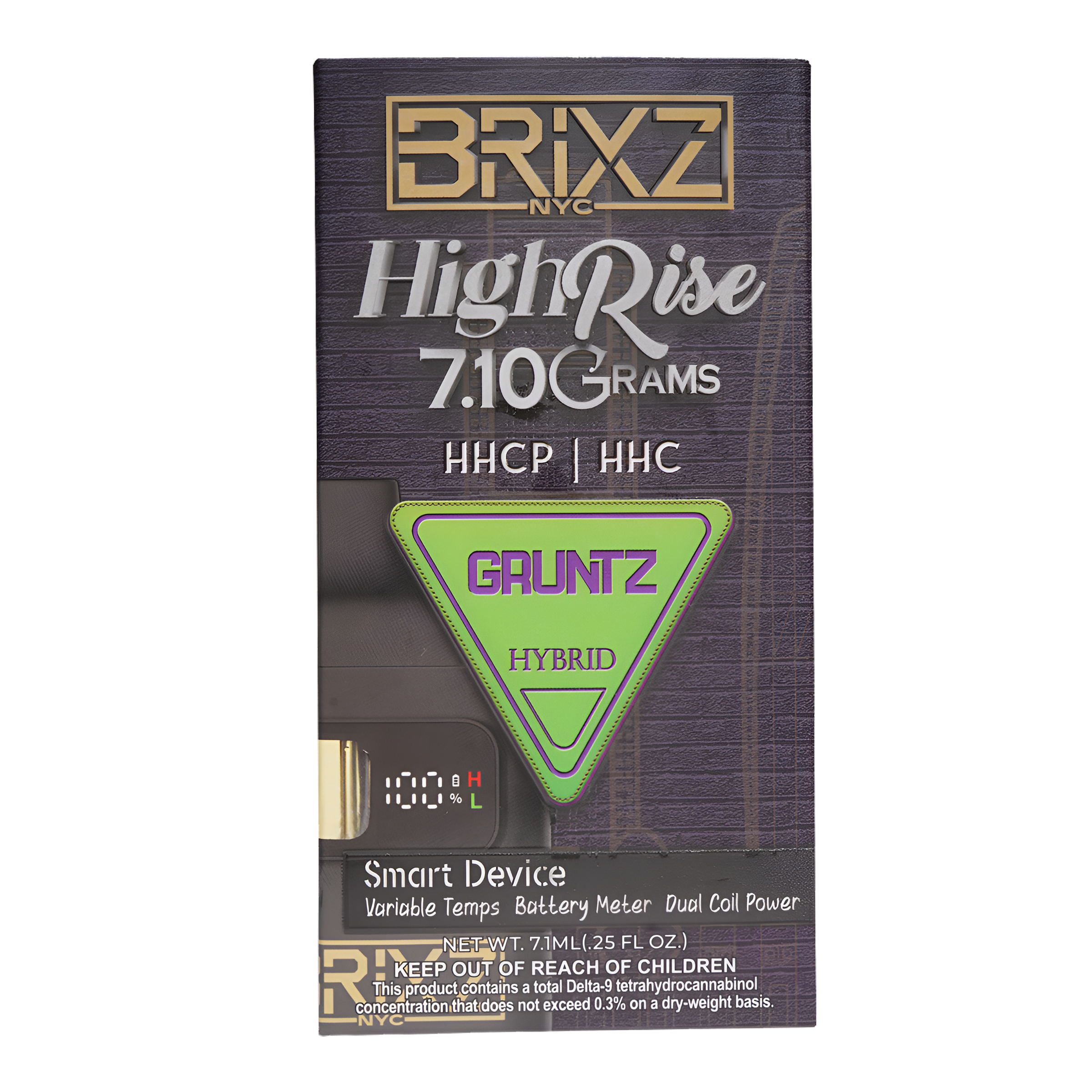 BRIXZ HIGH RISE 7.1 GRAMS HHC DISPOSABLE (5CT DISPLAY)