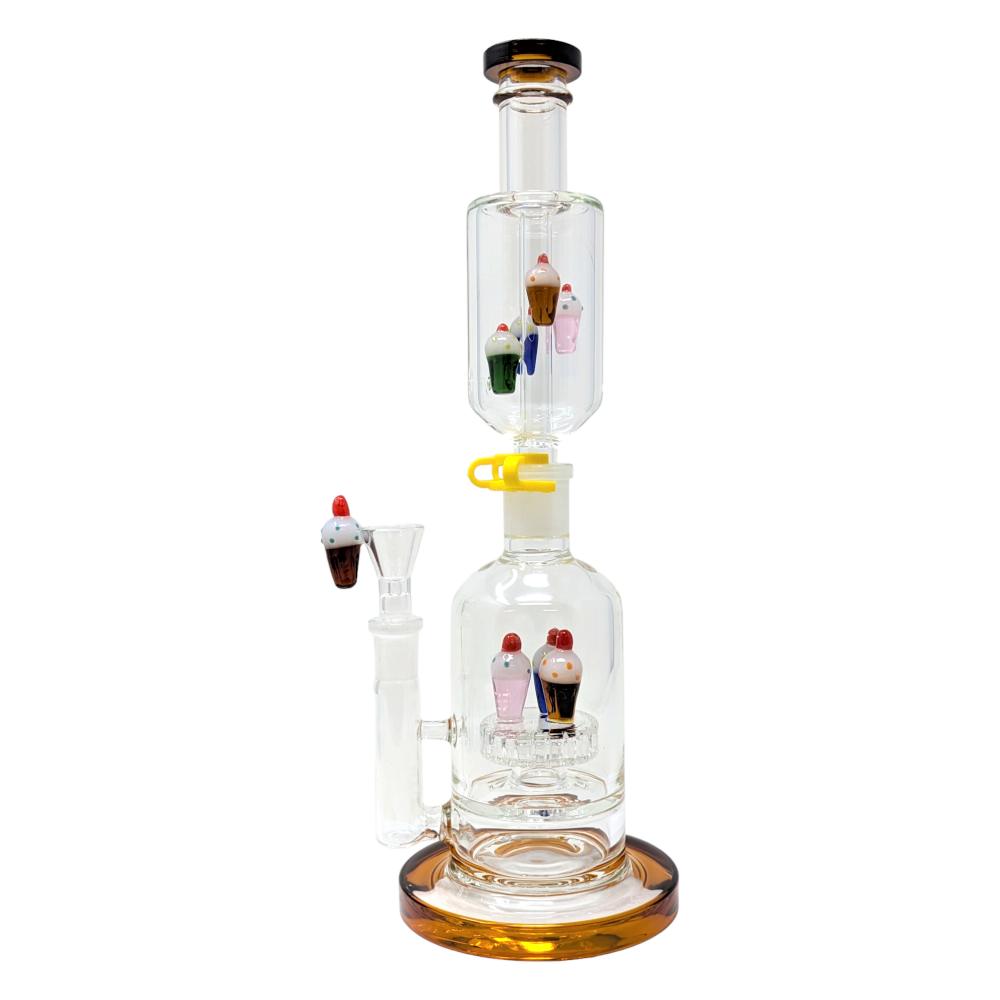 12.5" DETCHABLE CHAMBER "SCOOP OF FUN" SHOWER PERC WATER PIPE (HAJ2223)