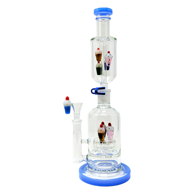 12.5" DETCHABLE CHAMBER "SCOOP OF FUN" SHOWER PERC WATER PIPE (HAJ2223)