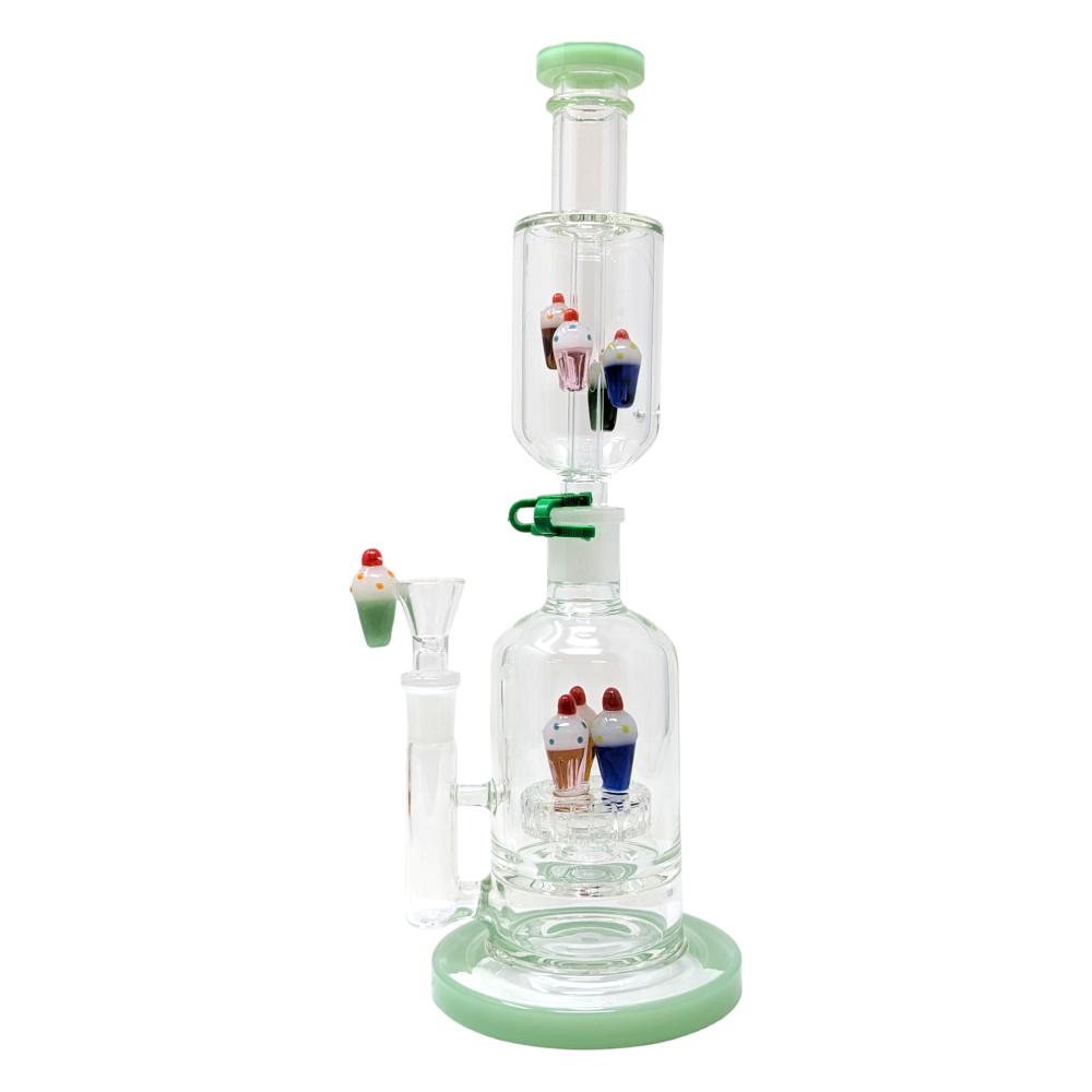 12.5" DETCHABLE CHAMBER "SCOOP OF FUN" SHOWER PERC WATER PIPE (HAJ2223)