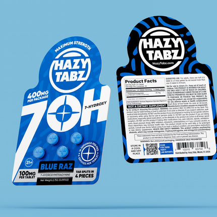 HAZY TABZ 7-HYDROXY 100MG CHEWABLE TABLET (4CT/PACK)