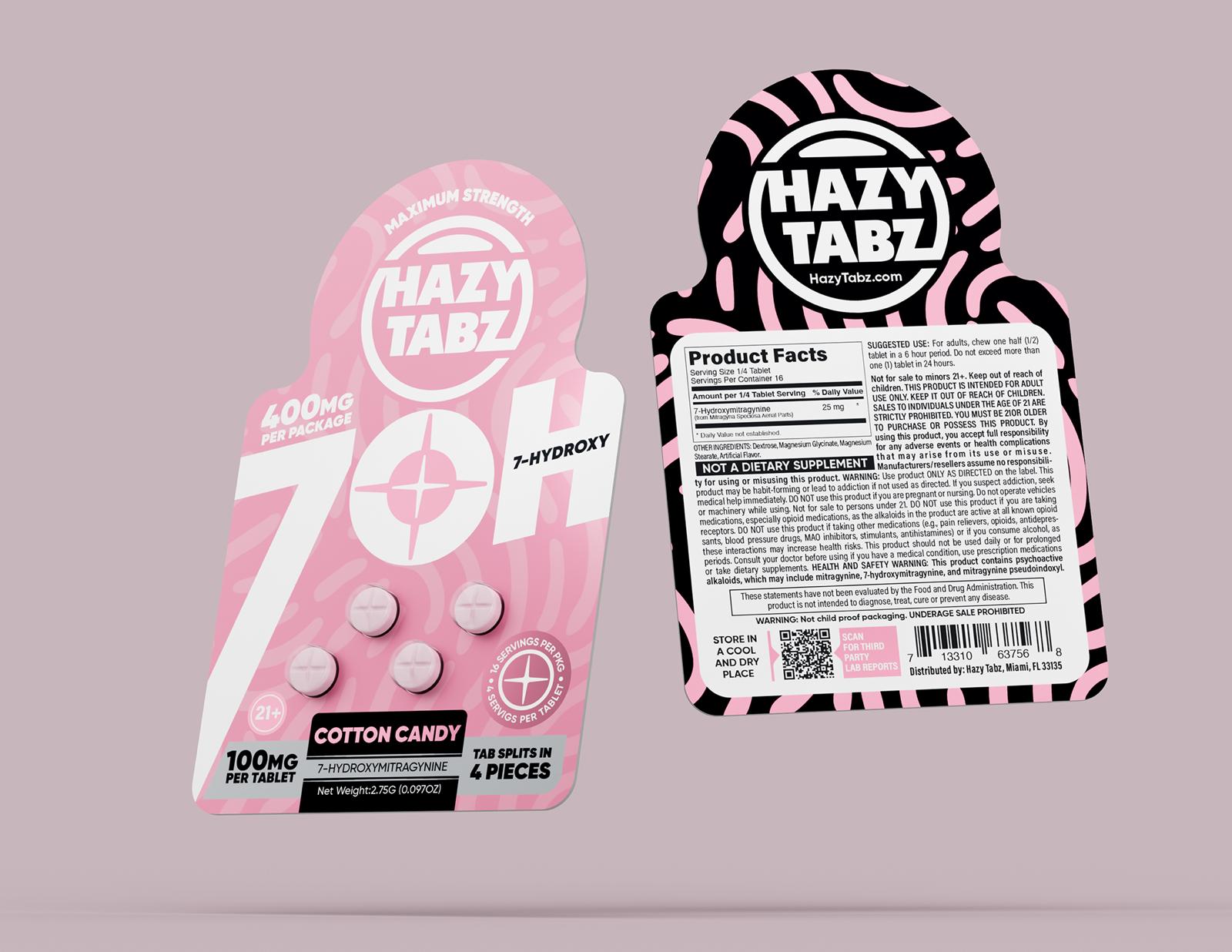 HAZY TABZ 7-HYDROXY 100MG CHEWABLE TABLET (4CT/PACK)