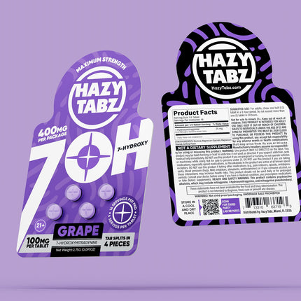 HAZY TABZ 7-HYDROXY 100MG CHEWABLE TABLET (4CT/PACK)