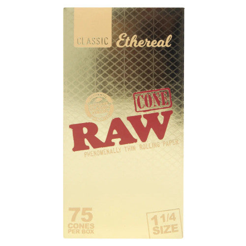 RAW CLASSIC ETHEREAL 1 1/4 PRE-ROLLED CONES (75CT/BOX)