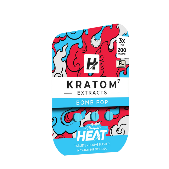 STRAIGHT HEAT KRATOM EXTRACTS 200MG CHEWABLE TABLETS (3CT PACK)