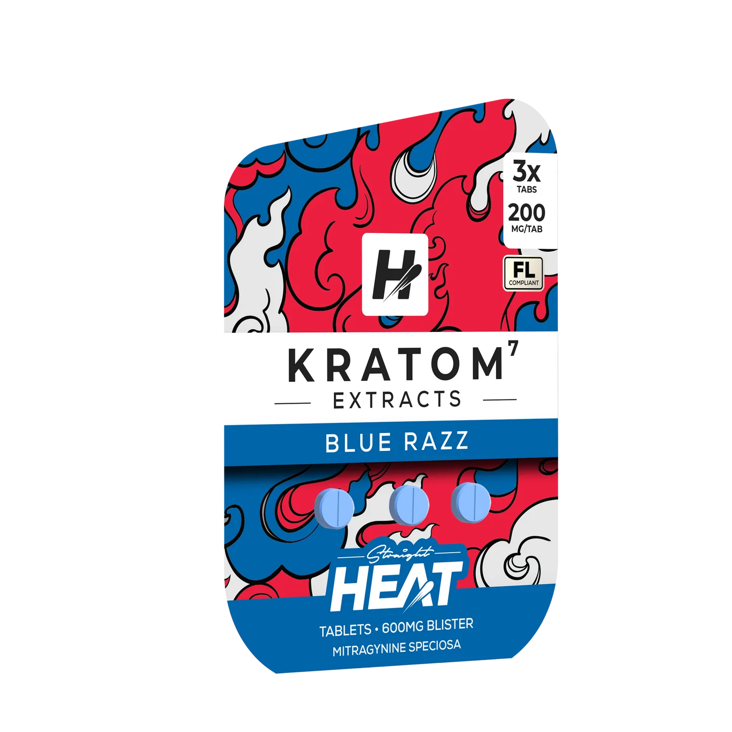 STRAIGHT HEAT KRATOM EXTRACTS 200MG CHEWABLE TABLETS (3CT PACK)