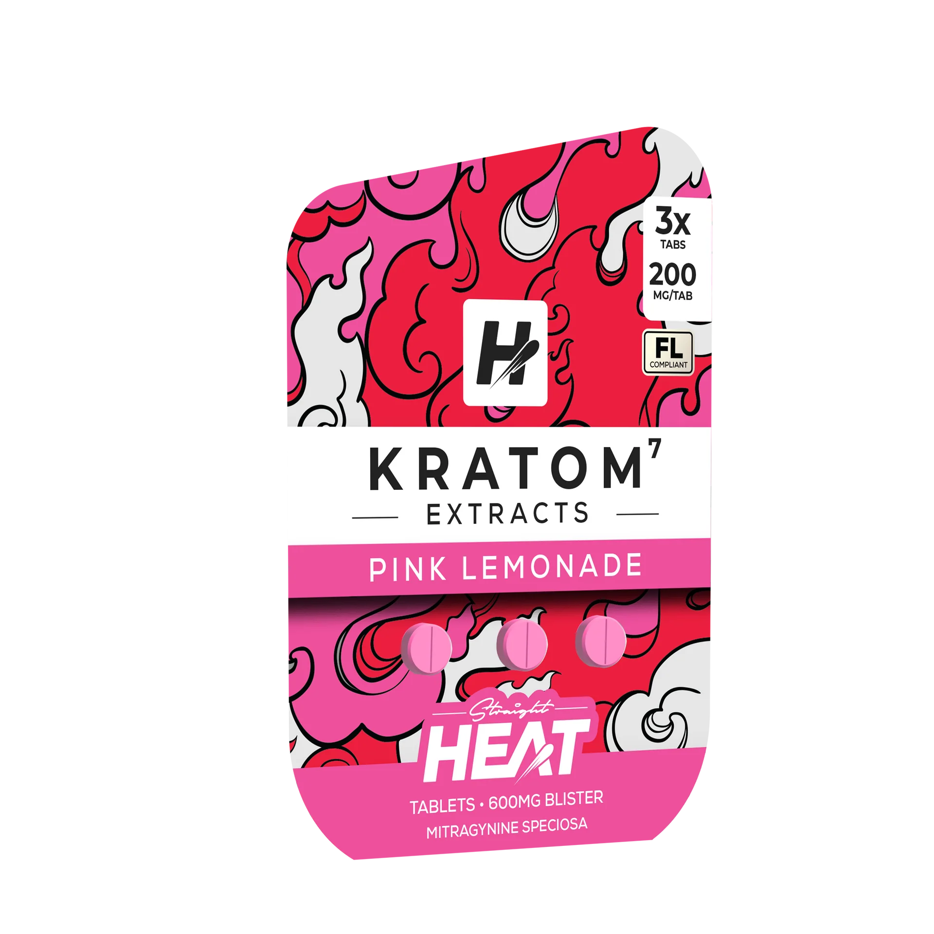 STRAIGHT HEAT KRATOM EXTRACTS 200MG CHEWABLE TABLETS (3CT PACK)