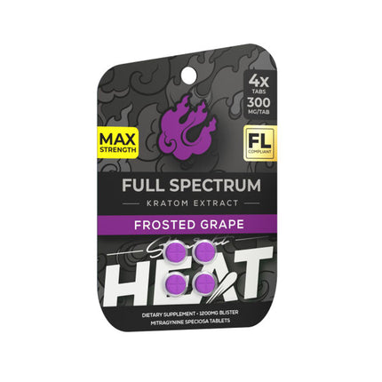 STRAIGHT HEAT FULL SPECTRUM KRATOM EXTRACT 300MG PER TAB (4CT PACK)