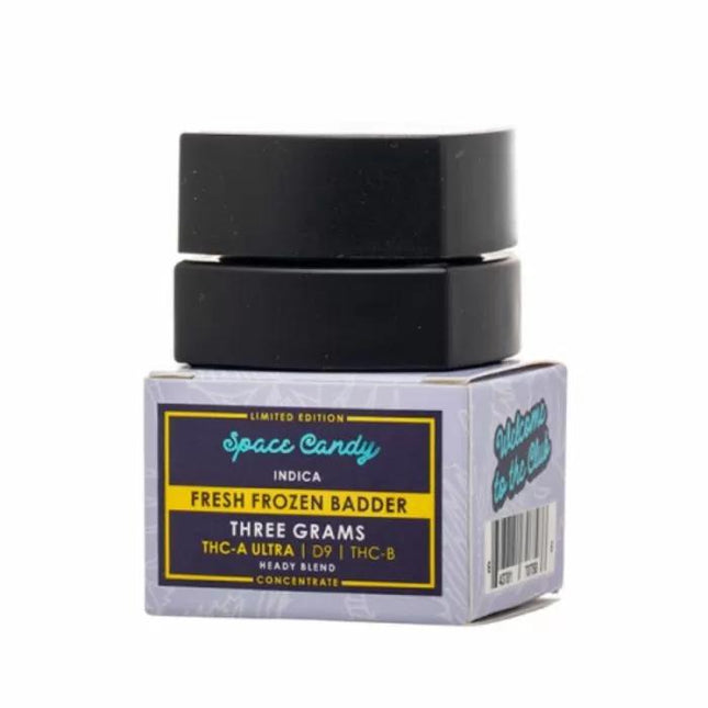 HIDDEN HILLS FRESH FROZEN BADDER (THC-A ULTRA | D9 | THC-B) 3 GRAMS D9 | THC-B) 3 GRAMS | SPACE CANDY (INDICA) 643781707586