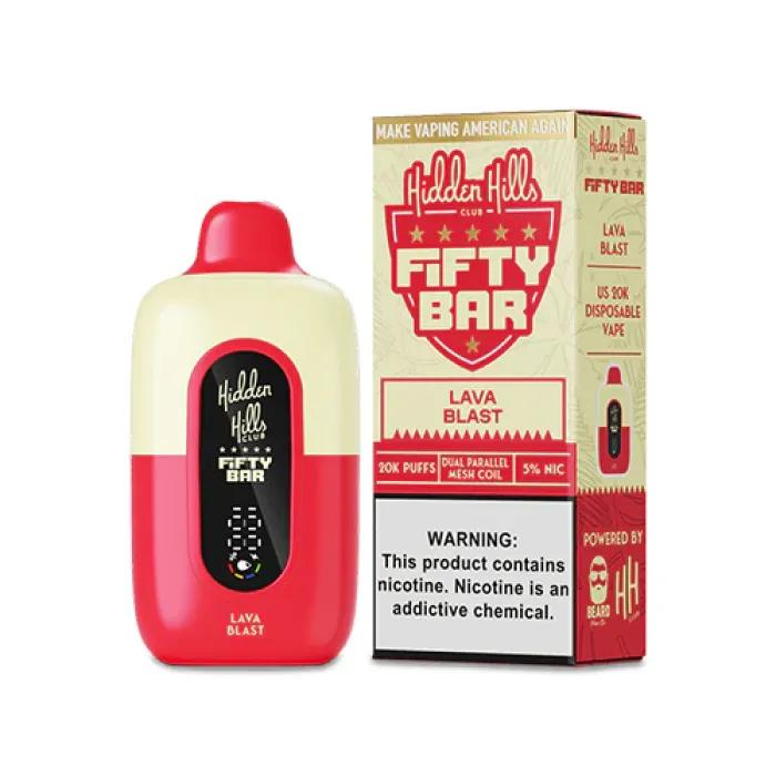 HIDDEN HILLS X FIFTY BAR 20K DISPOSABLE (5CT DISPLAY) LAVA BLAST 850058810577