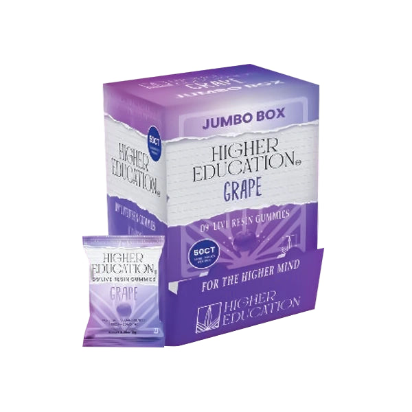 HIGHER EDUCATION 1500MG D9 LIVE RESIN GUMMY BOX (50CT DISPLAY)