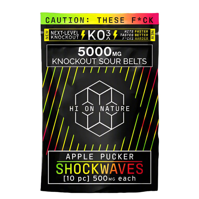 HI ON NATURE 5000MG GUMMIES 10CT HI ON NATURE 5000MG KO3 BLEND GUMMIES 10CT - APPLE PUCKER 860003843581