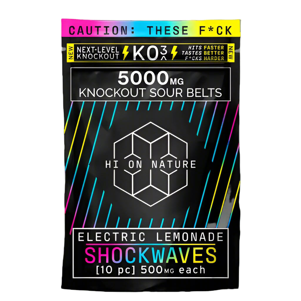 HI ON NATURE 5000MG GUMMIES 10CT HI ON NATURE 5000MG KO3 BLEND GUMMIES 10CT - ELECTRIC LEMONADE 860003843536