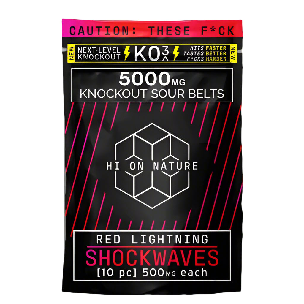 HI ON NATURE 5000MG GUMMIES 10CT HI ON NATURE 5000MG KO3 BLEND GUMMIES 10CT - RED LIGHTNING 860003843550