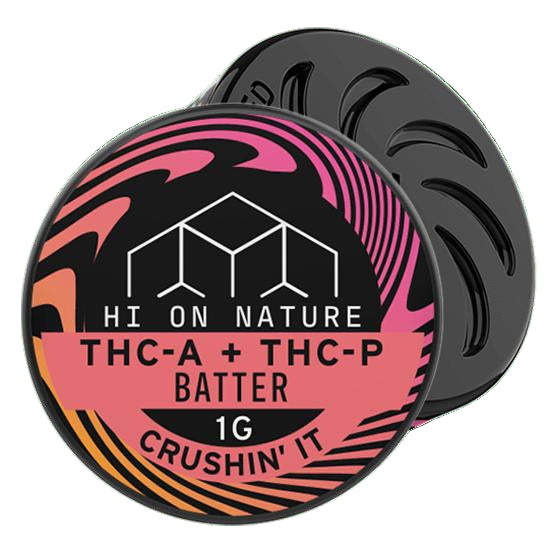HI ON NATURE THC-A + THC-P 1G BATTER CRUSHIN' IT 860003846605