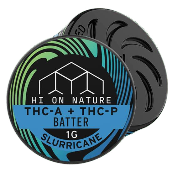 HI ON NATURE THC-A + THC-P 1G BATTER SLURRICANE 860003844311