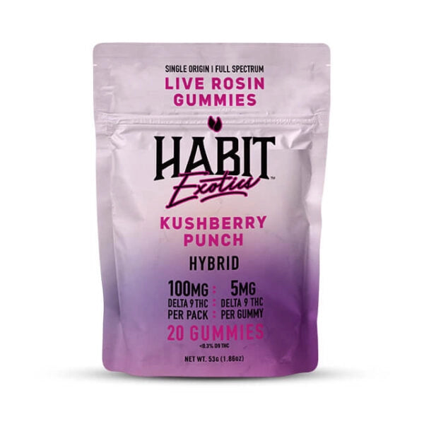 HABIT EXOTIC 300MG LIVE ROSIN D9 GUMMIY BOX (30CT)