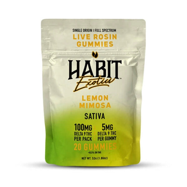 HABIT EXOTIC 300MG LIVE ROSIN D9 GUMMIY BOX (30CT)