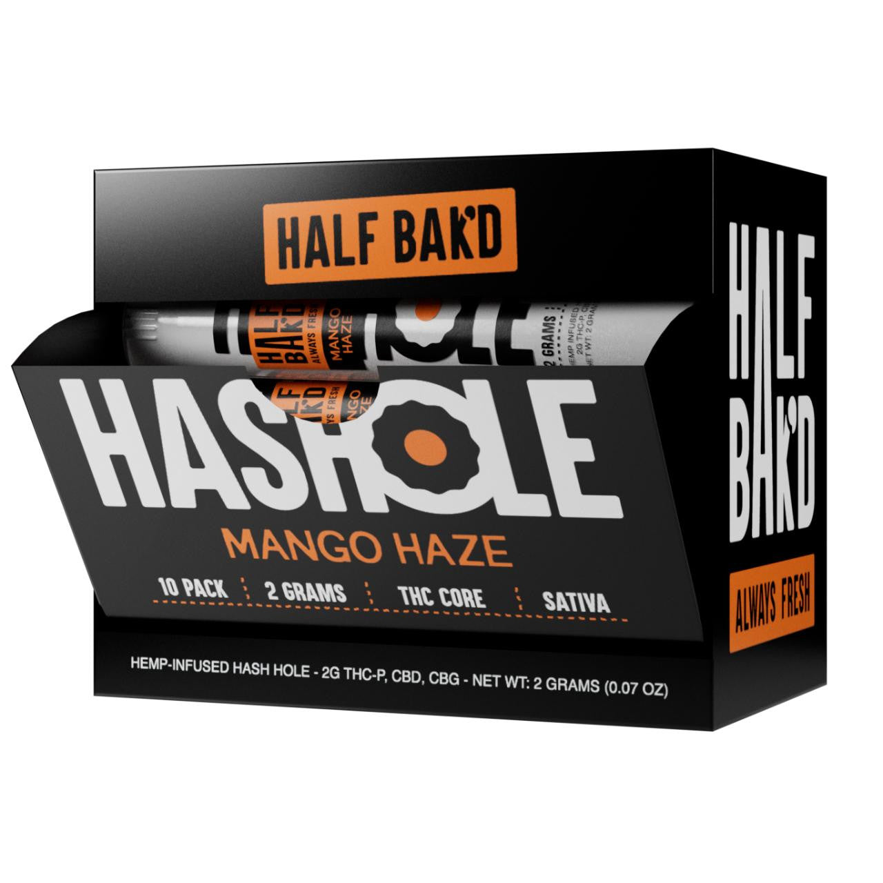 HALF BAK'D 2 GRAM THC-P HASH HOLE BOX (10CT)