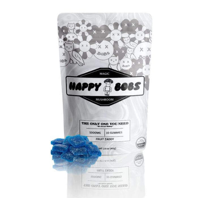 HAPPY BOBS MAGIC MUSHROOM 2000MG GUMMIES (30PK BOX) | FRUIT ZADDY