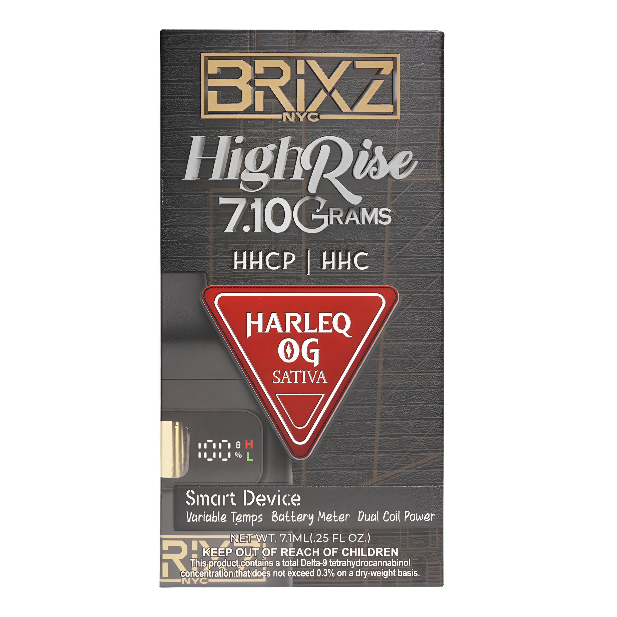 BRIXZ HIGH RISE 7.1 GRAMS HHC DISPOSABLE (5CT DISPLAY)