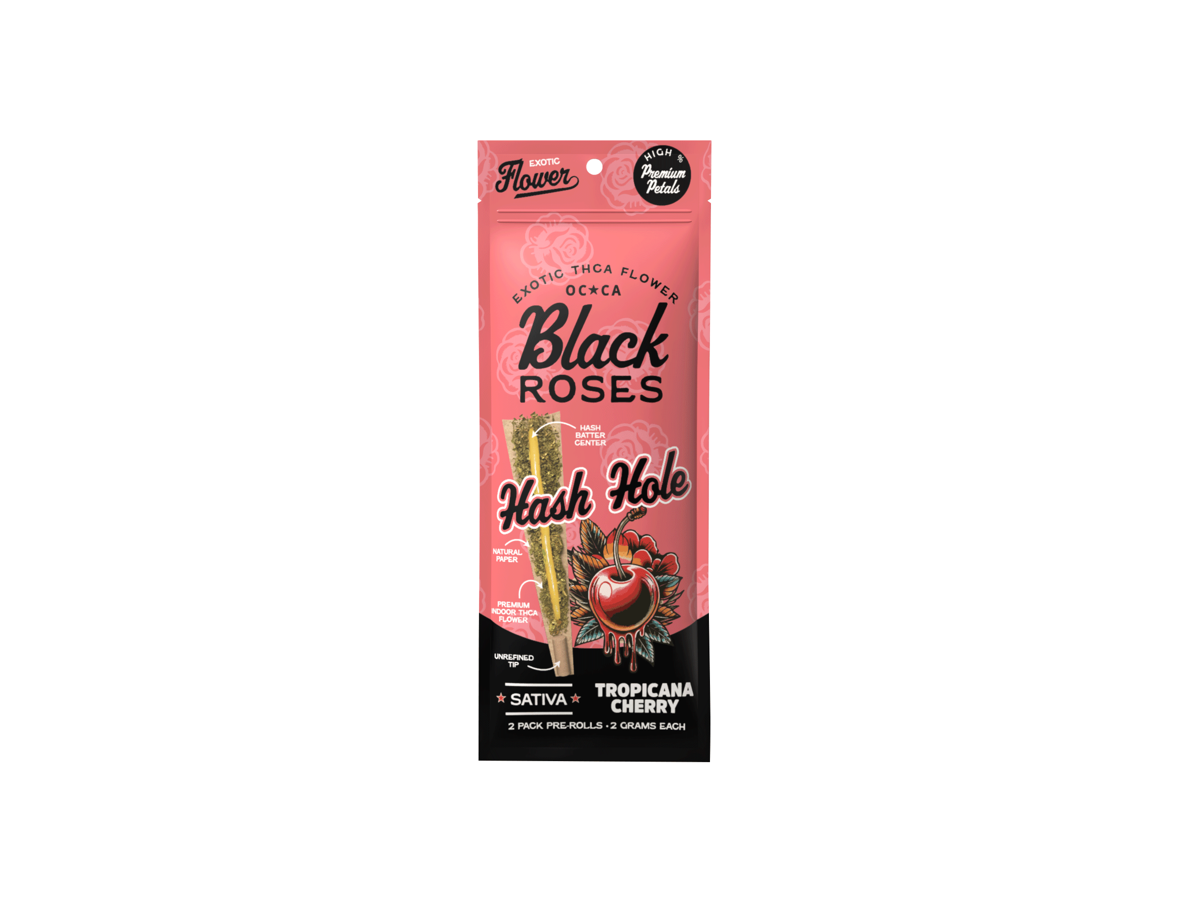 BLACK ROSE THC-A HASH HOLE (2 X 2G PER PACK)