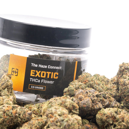 THE HAZE CONNECT 3.5 GRAM THC-A EXOTIC FLOWER JAR