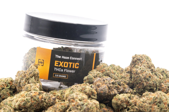 THE HAZE CONNECT 3.5 GRAM THC-A EXOTIC FLOWER JAR