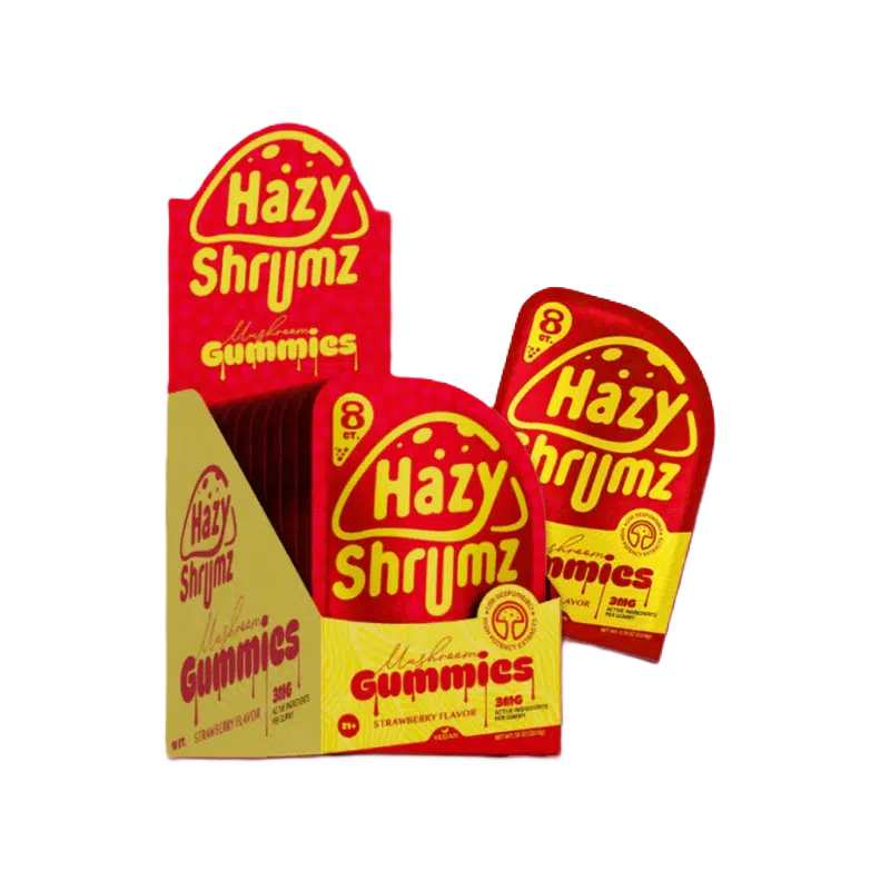 HAZY SHRUMZ MUSHROOM GUMMIES 8CT BAG