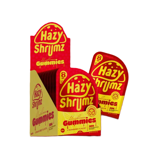 HAZY SHRUMZ MUSHROOM GUMMIES 8CT BAG