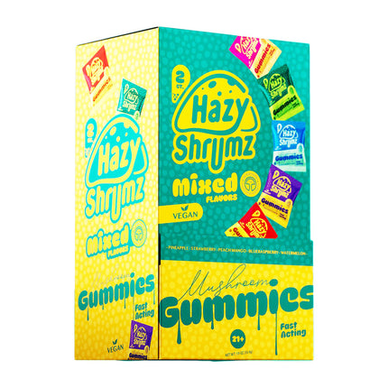 HAZY SHRUMZ FAST ACTING MUSHROOM GUMMIES (50PK/BOX) | MIXED FLAVORS