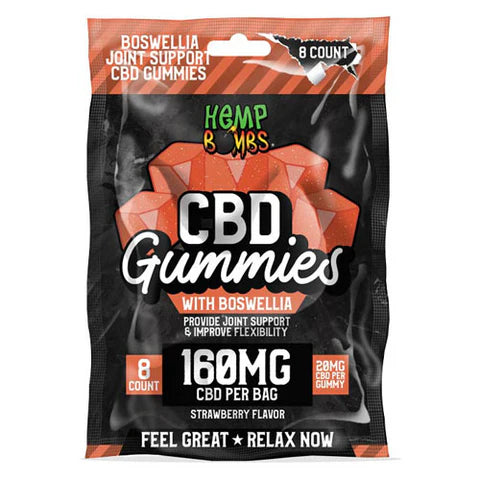 HEMP BOMBS CBD GUMMIES (8CT/BAG, 160MG/BAG) | STRAWBERRY