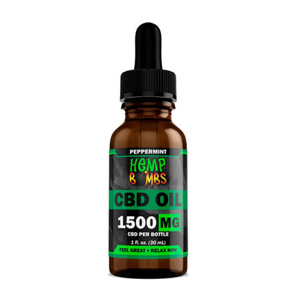 HEMP BOMBS 1OZ 1500MG PREMIUM CBD OIL | PEPPERMINT